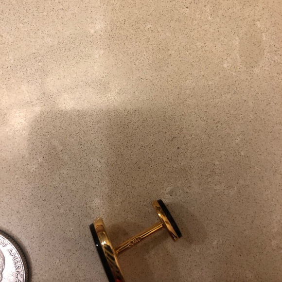 Ross-Simons Gold 1/20  and Black Oval Cufflinks - Picture 3 of 16